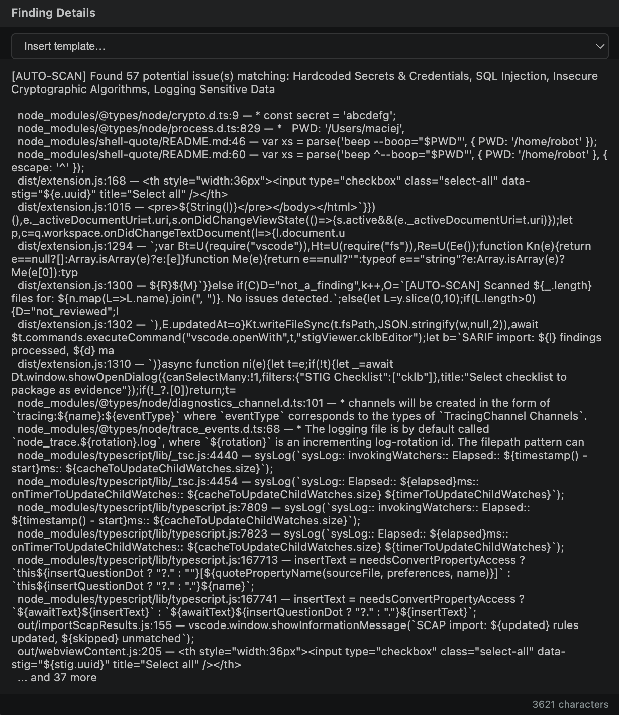 SARIF import mapping CWE findings to STIG rules automatically